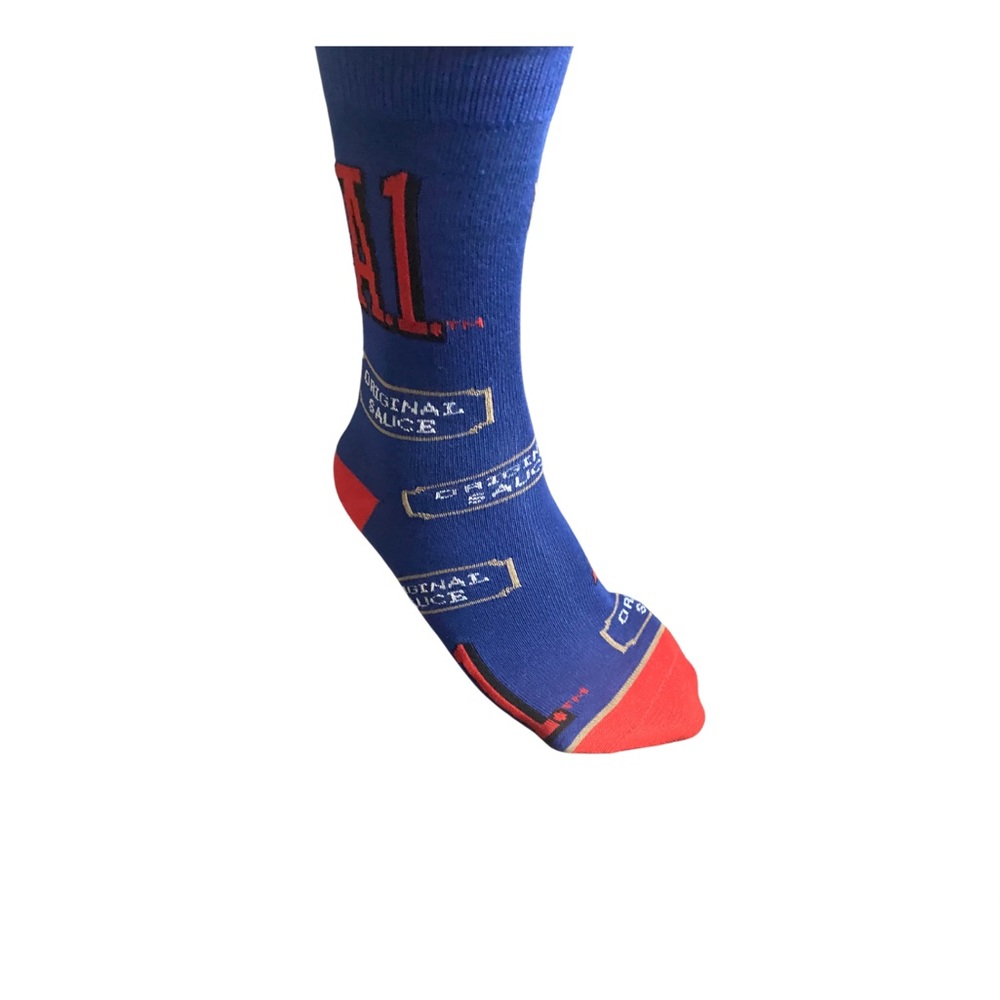 A.1 Steak Sauce Novelty Crew Socks